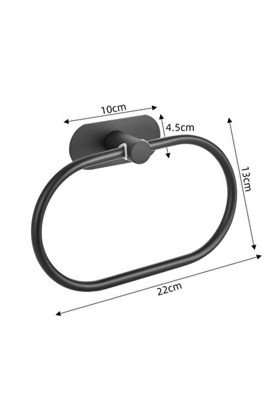 choice2 black Self-adhesive Bathroom Towel Ring Hook Hardware Accessories Sto...