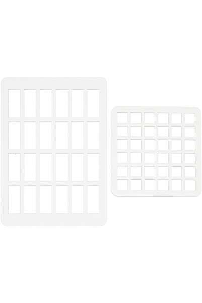 Choice AECH06-15562 2pcs Rectangle Swatching Template Stencil Acrylic Drawing...