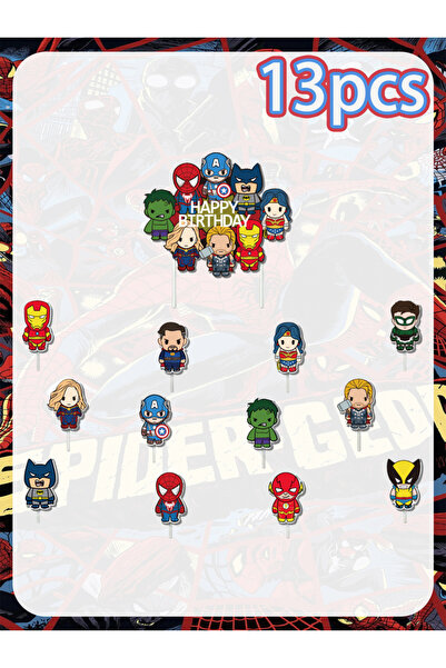Choice زينة كعكة عيد ميلاد سبايدرمان من مارفل، زينة كعكة عيد ميلاد أبطال ديزن...