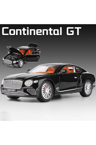 choice2 سيارة كونتيننتال جي تي سوداء بمقياس 1:24، مصنوعة من سبيكة معدنية، تعم...