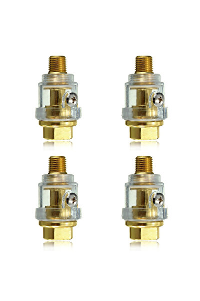 Choice 4 pack 1/4"NPT Mini In-Line Oiler Lubricator for Pneumatic Tool & Air ...