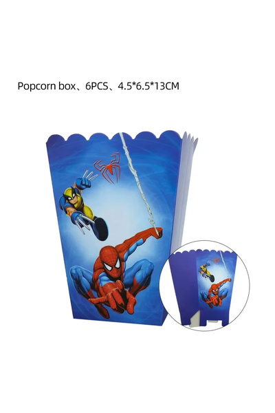 Choice 12PCS Popcorn box Spider Man Popcorn Box Party Supplies Spidey Food Se...
