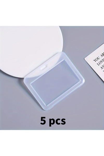 Choice حامل بطاقات هوية أفقي متين وشفاف، مكون من 5 قطع؛ لضمان سلامة بطاقة الا...