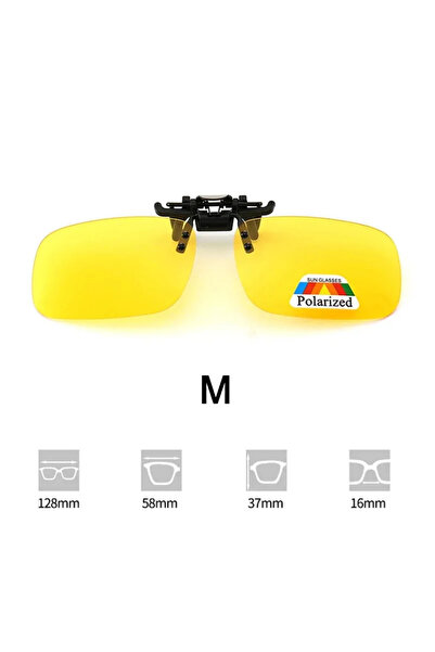 Choice مشبك نظارات شمسية مستقطبة أصفر M × 1 قطعة مشبك نظارات للقيادة للرؤية ا...