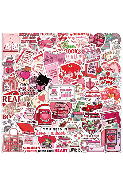 choice2 ١٠ قطع، ١٠/٣٠/٥٠ قطعة، ملصقات كتب وردية لطيفة لمحبي القراءة، ملصقات ك...