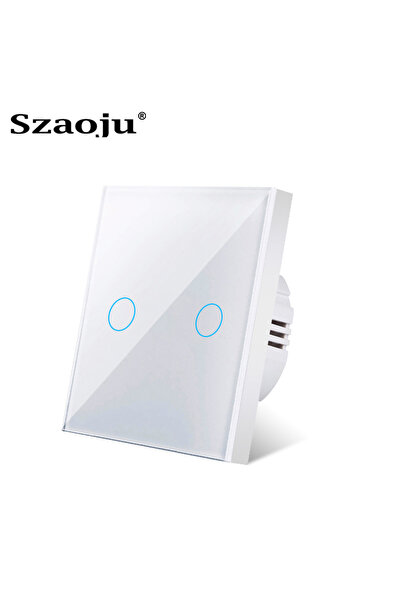 Choice5 white touch two European AC100-240V Tempered Black White Crystal Glas...