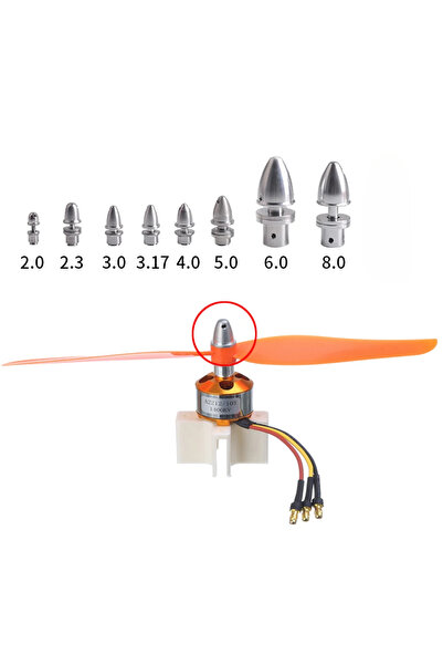 Choice 5 قطع من محولات مراوح ألومنيوم على شكل رصاصة، بأحجام 5.0-8 مم (2 مم/3 ...