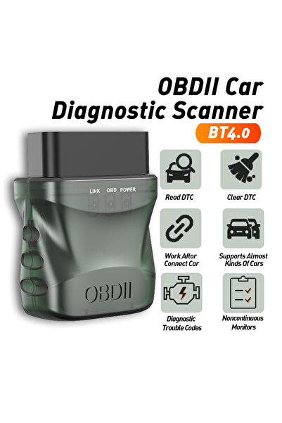 Choice جهاز فحص أعطال OBD2 بتقنية بلوتوث باللونين الأسود والأخضر، قارئ أكواد ...
