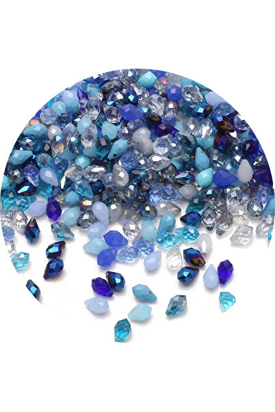 Choice4 06Lan 50Pcs/Lot 5X8mm Green AB Crystal Glass Faceted Teardrop Beads F...