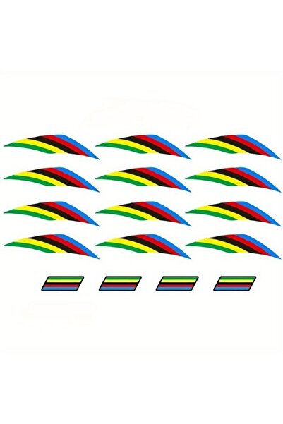 Choice a set 16 Piece Bicycle Wheel Sticker Set - Rainbow Racing Stripes, Car...