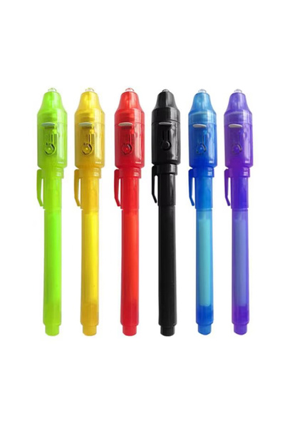 Choice 6pcs Mix Color UV Light Invisible Ink Spy Pen 4-12pcs Magic Marker for...