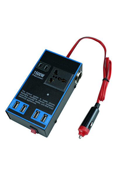 Choice black Automotive Inverter Car Power Inverter 12V 24V to 1500W Multifun...