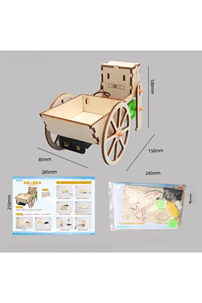 Choice عربة روبوت واحدة للدفع والسحب، نموذج خشبي يمكنك صنعه بنفسك، مشروع تعلي...