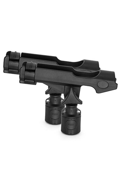 Choice حامل صنارة صيد من قطعتين، حامل صنارة صيد قابل للتعديل مع سكة كاياك بلا...