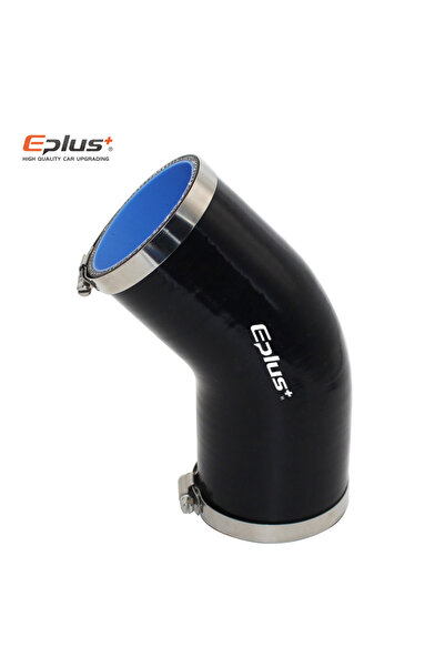 Choice97 ID 76MM black EPLUS Silicone Hose 45 degrees Connector Reducer Pipe ...