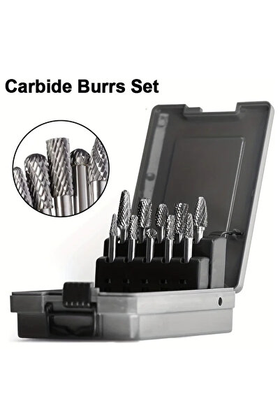 Choice مجموعة رؤوس حفر كربيد، 10 قطع، مجموعة رؤوس حفر دوارة مزدوجة القطع من ا...