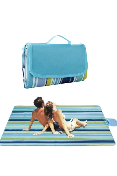 Choice حصيرة تخييم خارجية مقاومة للماء والرمل، مقاس 150×200 سم، قابلة للطي وخ...