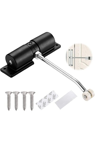 Choice جهاز إغلاق أبواب أوتوماتيكي شديد التحمل باللون الأسود، مزود بنابض أمان...