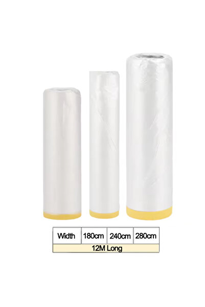 Choice 3 size 12M Long 180cm-280cm Width Car Paint Masking Film Protective Fi...