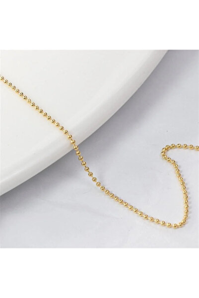 Choice 1mm-BallChain-Gold 1M/bag 1mm Metal Round Bead Chain Gold Silver Black...