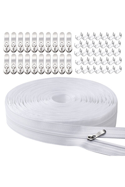 Choice Option1 3# 11Yards White Nylon Coil Zipper by The Yards, #3 Bulk Zippe...