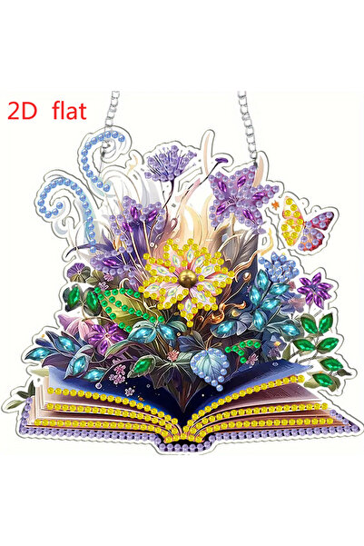 Choice WHITE 2D book butterfly graphic design DIY diamond painting set pendan...