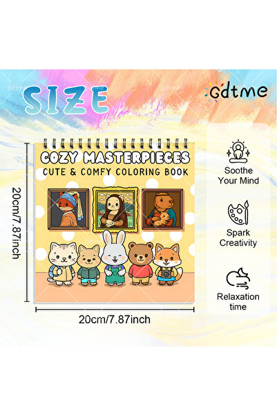 Choice كتاب تلوين "روائع مريحة" للكبار، مقاس 20×20 سم، 24 صفحة، غلاف حلزوني، ...