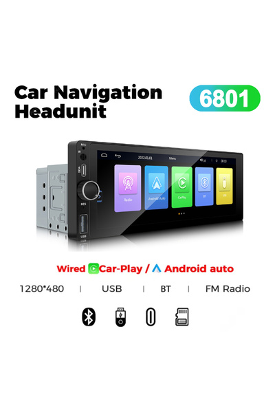 Choice راديو سيارة سلكي أحادي DIN بشاشة 6.86 بوصة يدعم تشغيل ملفات MP5 لاسلكي...