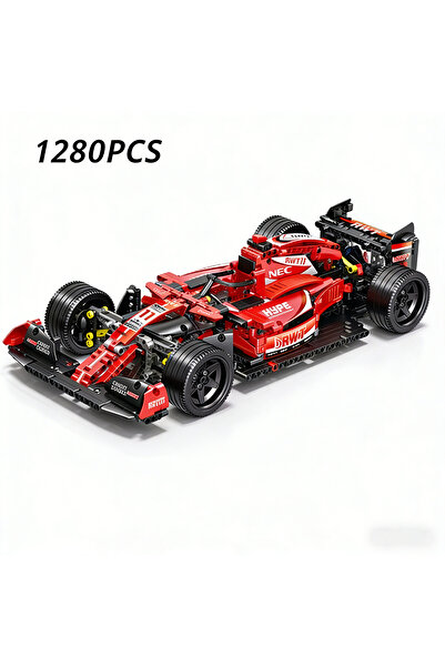 Choice سيارة سباق حمراء، 1280 قطعة، تصميم تقني، سيارة سباق فورمولا، مكعبات بن...