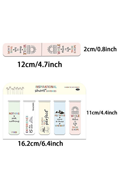 Choice مجموعة من 5 قطع من فواصل الكتب المغناطيسية التحفيزية، لوازم مكتبية للط...