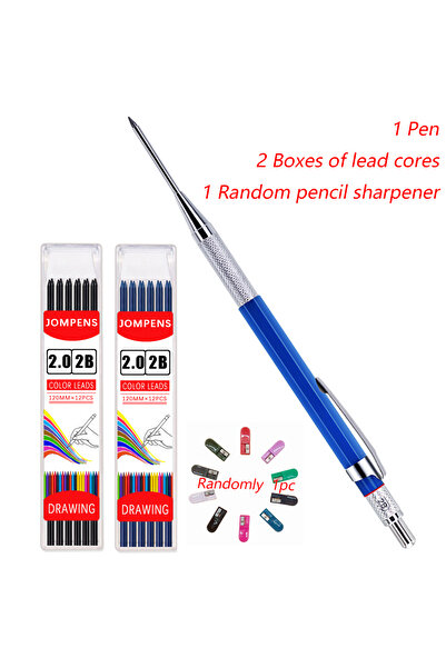 Choice طقم أقلام رصاص زرقاء، 2.0 مم، مخصص للأعمال المعدنية والنجارة، مع عبوة ...