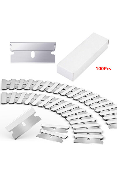 Choice1 100pcs Car Paint Decals Scraper Razor Blades Glass Glue Sticker Remov...