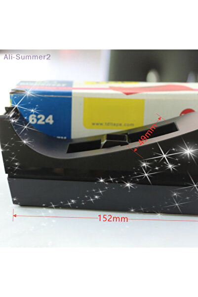 Choice موزع شريط لاصق صغير أسود اللون، مزود بقاعدة مانعة للانزلاق، وقاطع شريط...