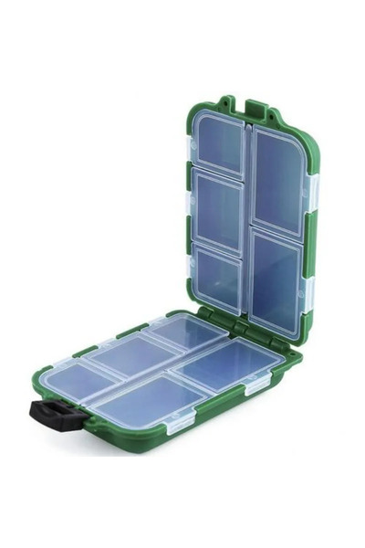 Choice green 1pc 10 Compartment Storage Box Fishing Hooks Fishing Bait Transp...