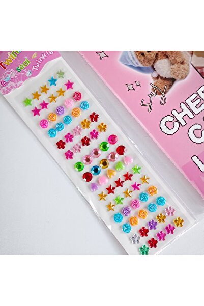 Choice5 هدايا عيد الطفل من الزهور الملونة، ملصقات زهور أصلية على شكل ماسة، مل...