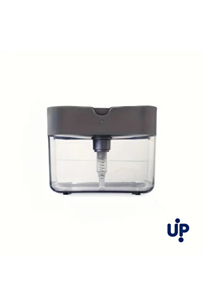 Choice موزع صابون سائل للمطبخ، رمادي اللون، مع حامل إسفنجة.