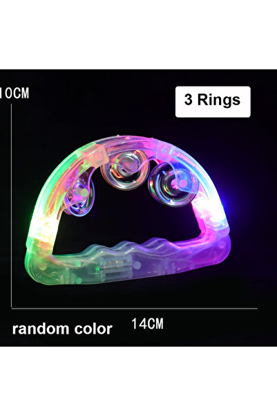 Choice طبلة صغيرة مضيئة بألوان زاهية، طبلة LED شفافة، طبلة موسيقية يدوية مضيئة