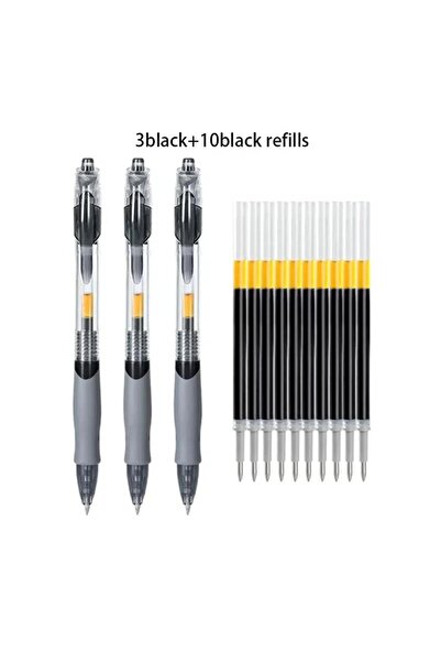 Choice Black 3pen 10refills 13/30 PCS Retractable Gel Pens Set Black/Blue/Red...