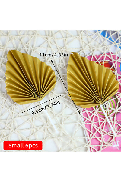 Choice5 Small E 6pcs 6pcs Palm Spear Cake Topper Happy Birthday Palm Leaf Dec...