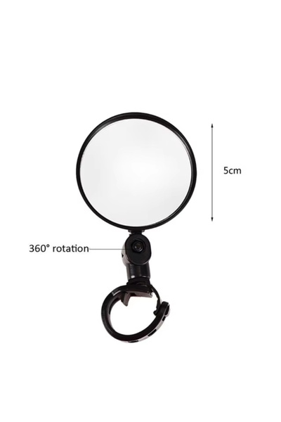 Choice 1Pcs 5cm 1/2PC Bike Mirror 360 Degree Adjustable Rotatable Handlebar M...