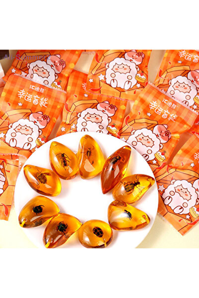 Choice حقيبة مفاجآت كهرمانية تحتوي على عقرب، سلطعون، فراشة، نحلة، قلادة كهرما...