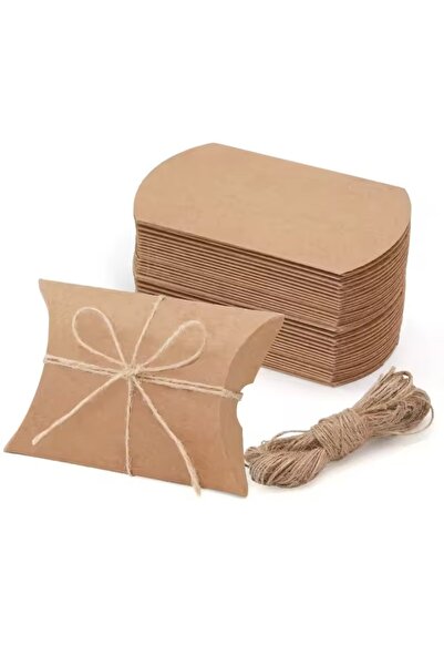 choice2 100 قطعة بني 50/100 قطعة وسادة حلوى ورقية صندوق تغليف ورق كرافت يستخد...