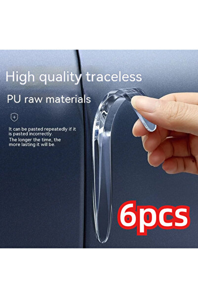 Choice transparent 6pcs Transparent PU Car Door Anti-Collision Strip,Hidden A...