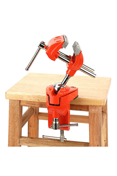 Choice ملزمة صغيرة دوارة 360 درجة، قابلة للتعديل بعرض فك 70 مم، ملزمة طاولة ل...