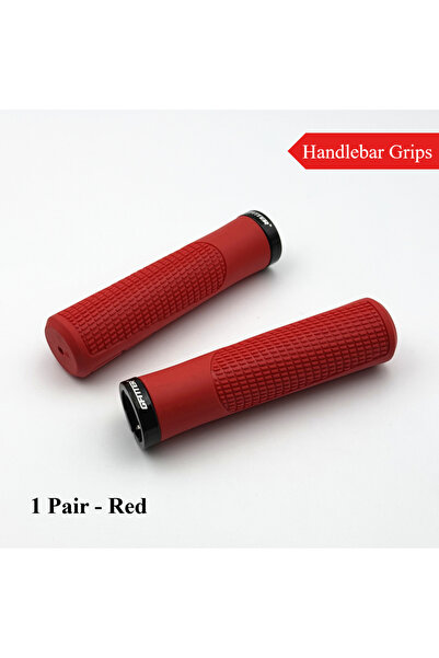 Choice Red 1 Pair Single Lock-On Mountain Bike Grips 22.2mm - Handlebar Grips...