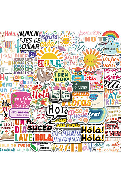 Choice ٥٠ قطعة من ملصقات هاراجوكو التحفيزية الإسبانية، مقاومة للماء، مناسبة ل...