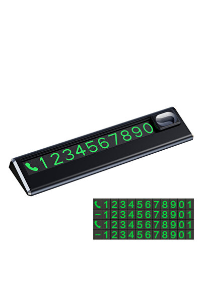 Choice black 1pc Beautiful and Simple Temporary Parking Number Plate,with 4 S...