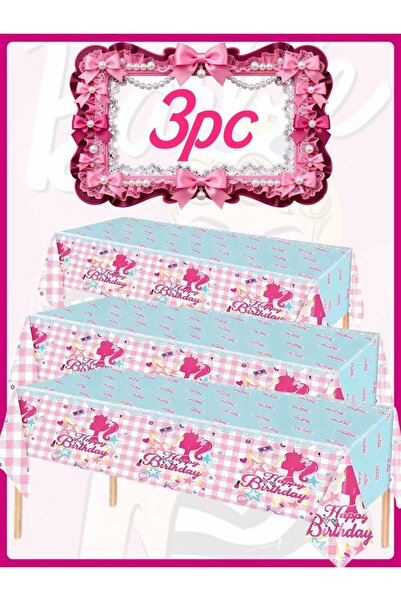 Miniso 3pcs Tableware Tablecloth Barbie Birthday Cartoon Dog Party Decoration...
