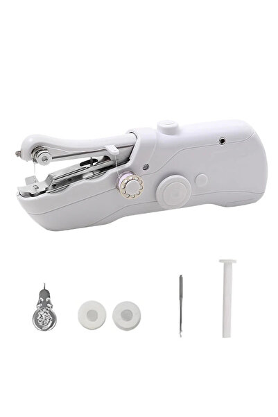 Choice White Set A 1pc Mini Portable Home Handheld Electric Sewing Machine – ...