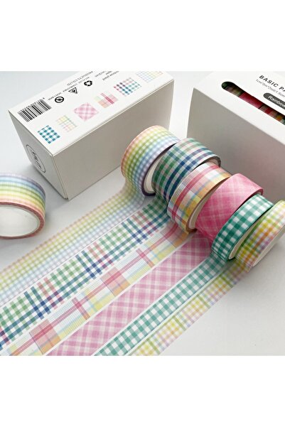 Choice 6 لفات من شريط واشي أسود، 6 ألوان متوفرة. مثالي لصنع المجلات والدفاتر ...